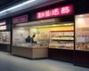 陈冠希Juice买手店开幕现场纪录视频截图，排队等候的潮流爱好者与店内陈列设计
